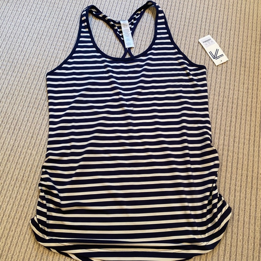 Brand new Razorback new balance x j.crew striped workout shirt